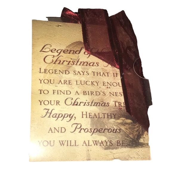 Legend of the Christmas Tree Bird Nest Christmas Decor Tradition Floral Ribbon - Picture 5 of 10